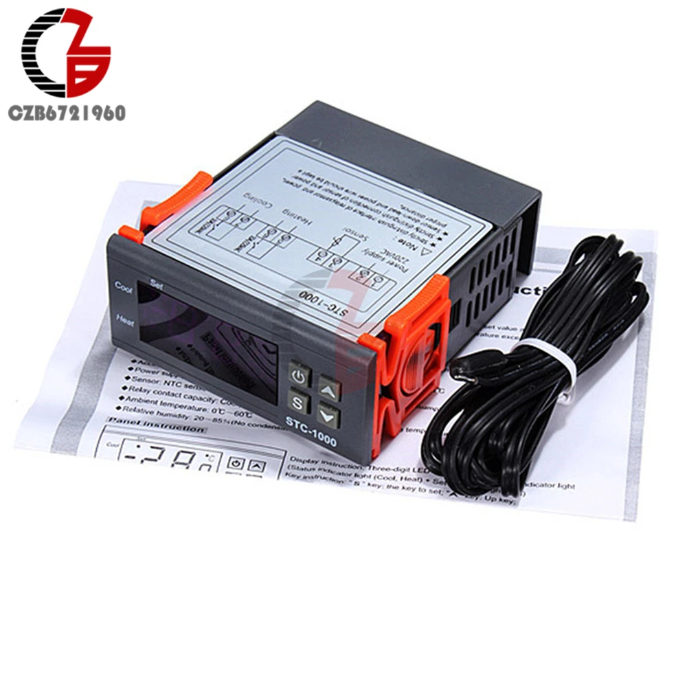 AC/DC 24V STC-1000 Thermostat Digital All-Purpose Temperature Controller Thermostat With Sensor laboratory temperature
AC/DC 24V STC-1000 Thermostat Digital All-Purpose Temperature Controller Thermostat With Sensor laboratory temperature