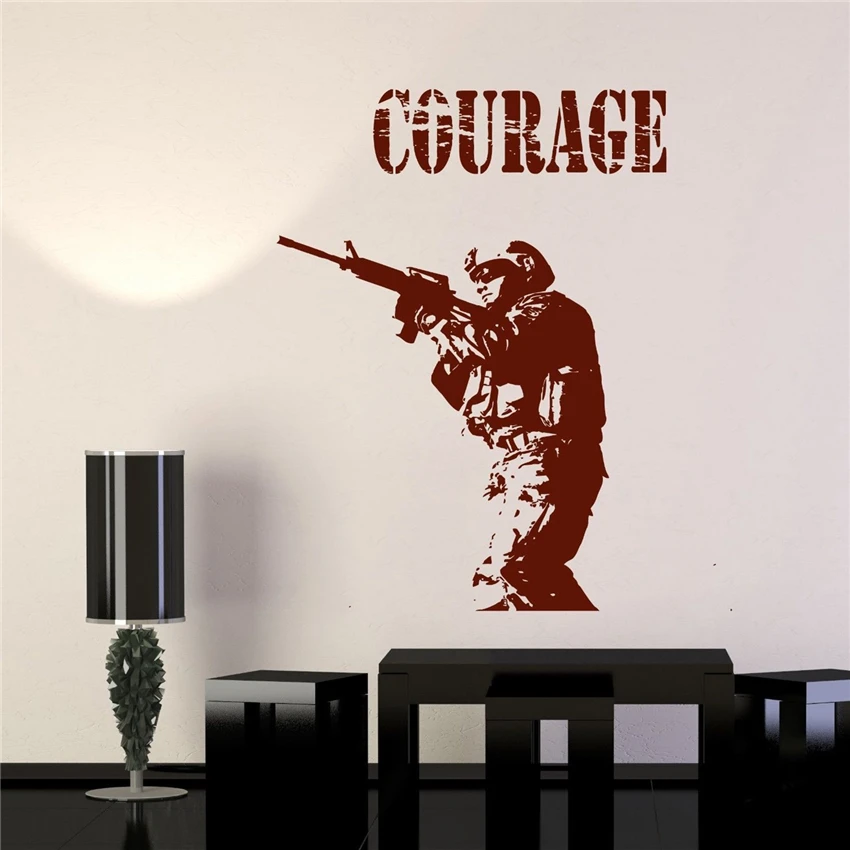 Military Army Soldier Wall Sticker Guns Decal War Boys Bedroom Decoration Wall arms Modern Design Home Decor Wall Sticker D456
Military Army Soldier Wall Sticker Guns Decal War Boys Bedroom Decoration Wall arms Modern Design Home Decor Wall Sticker D456