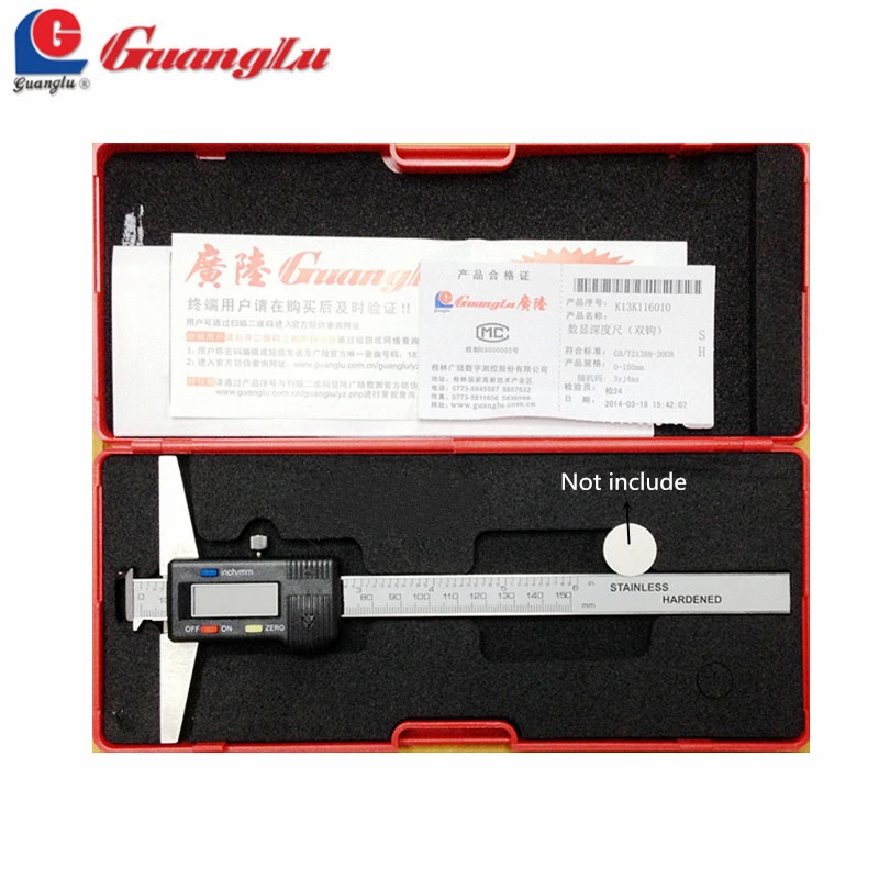 GUANGLU Digital Caliper 0-150/200/300mm Micrometer Digital Depth Gage Double Hooks Type Vernier Caliper Measuring Tools
GUANGLU Digital Caliper 0-150/200/300mm Micrometer Digital Depth Gage Double Hooks Type Vernier Caliper Measuring Tools