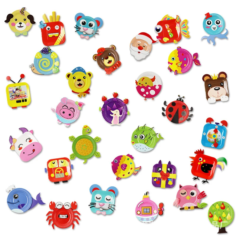 Creative Children's Cute Corlorful Cartoon DIY Educational toy Paper Plate Sticker Kindergarten Baby Fun Handmade Craft Material
Creative Children's Cute Corlorful Cartoon DIY Educational toy Paper Plate Sticker Kindergarten Baby Fun Handmade Craft Material
