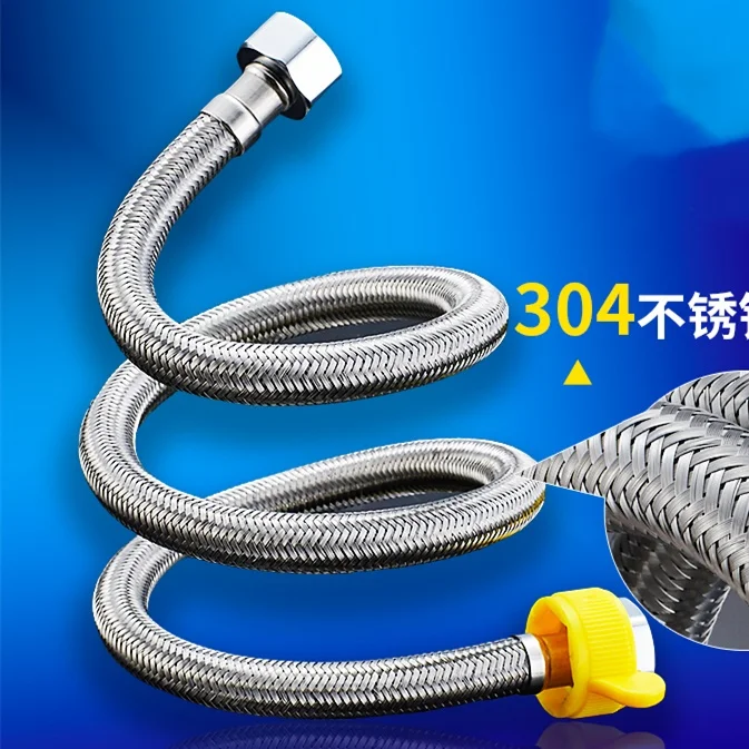 304 stainless steel metal braid 1/2 hot and cold water inlet hose water heater water heater high pressure explosion-proof h
304 stainless steel metal braid 1/2 hot and cold water inlet hose water heater water heater high pressure explosion-proof h