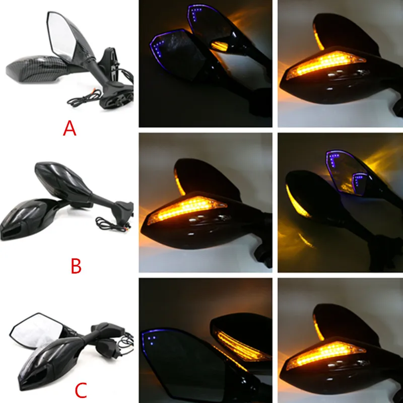 Universal Motorcycle LED Turn Signals Rearview Mirrors For Harley Honda CBR600F3 F4 Kawasaki Suzuki Yamaha Dirt bike
Universal Motorcycle LED Turn Signals Rearview Mirrors For Harley Honda CBR600F3 F4 Kawasaki Suzuki Yamaha Dirt bike