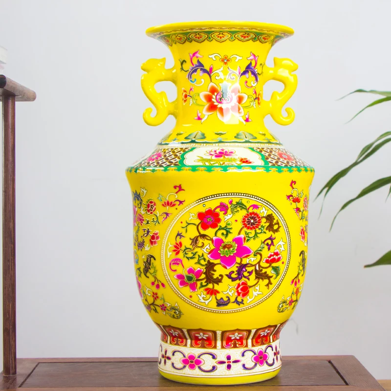 Jingdezhen Antique Ancient Enamel Chinese Ceramic Flower Vase Home Office Decorative Double Ears King Porcelain Vases
Jingdezhen Antique Ancient Enamel Chinese Ceramic Flower Vase Home Office Decorative Double Ears King Porcelain Vases