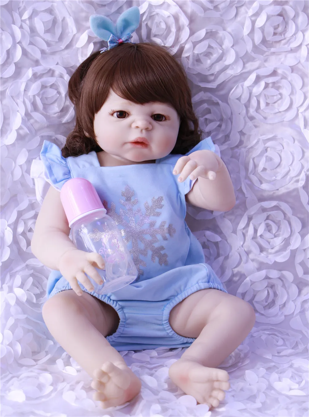 Полностью силиконовые виниловые куклы 55 см Кукла Reborn Baby коричневый парик для Девочки ручной работы реалистичные Bebe juguetes детские игрушки bonecas подарок
Полностью силиконовые виниловые куклы 55 см Кукла Reborn Baby коричневый парик для Девочки ручной работы реалистичные Bebe juguetes детские игрушки bonecas подарок