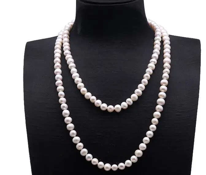 33inch 85CM Women Jewelry natural pearl 7x8mm white pearl handmade necklace Natural freshwater pearl gift
33inch 85CM Women Jewelry natural pearl 7x8mm white pearl handmade necklace Natural freshwater pearl gift