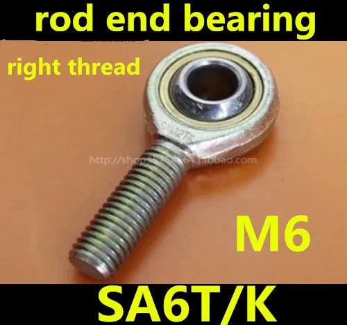 Концевой подшипник 20 шт./лот SA6T/k M6 * 1,0 m6 6 мм с наружной метрической правой резьбой 
Концевой подшипник 20 шт./лот SA6T/k M6 * 1,0 m6 6 мм с наружной метрической правой резьбой