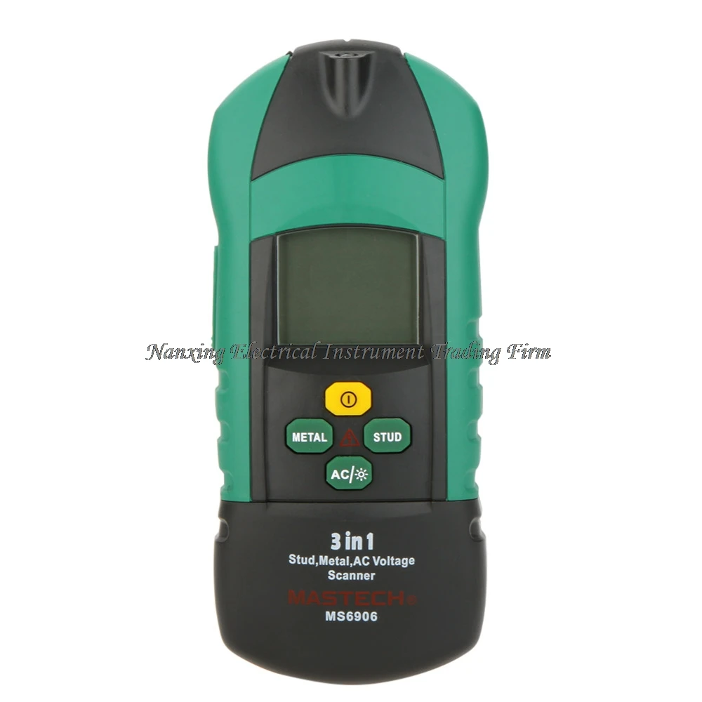 MASTECH MS6906 Stud Metal AC Voltage Scanner Detector Test 3 in 1 Multifunction Thickness Gauge w/ NCV Tester+Wood detector
MASTECH MS6906 Stud Metal AC Voltage Scanner Detector Test 3 in 1 Multifunction Thickness Gauge w/ NCV Tester+Wood detector