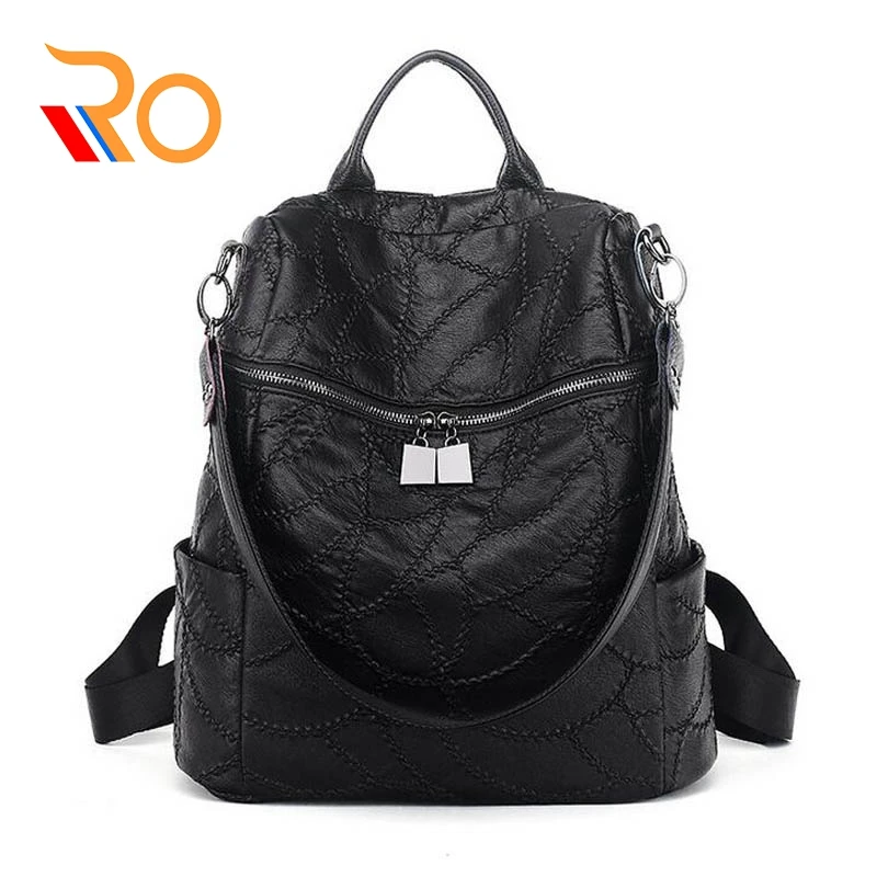 Famous Brand Backpack Women Backpacks Solid Vintage Girls School Bags For Girls Black Sheep Leather Women Backpack
Famous Brand Backpack Women Backpacks Solid Vintage Girls School Bags For Girls Black Sheep Leather Women Backpack