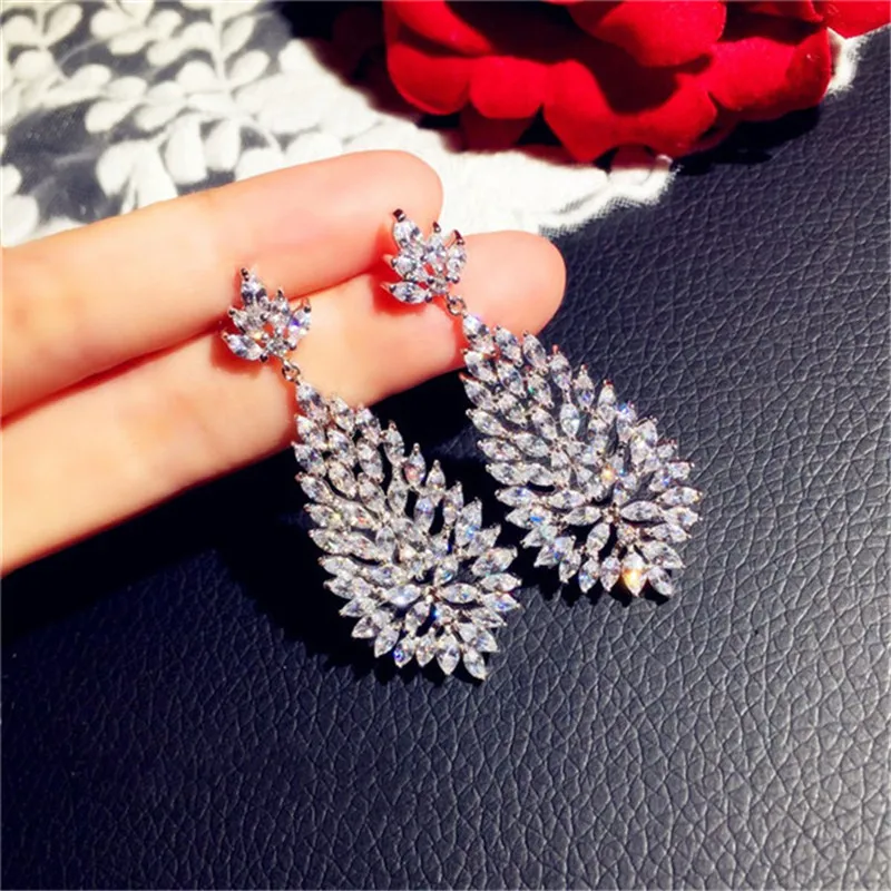 Drop Earrings For Women S925 Sterling Silver Fine Jewelry Cubic Zirconia Long Tassels Luxury Bridal Wedding Accessories Bijoux
Drop Earrings For Women S925 Sterling Silver Fine Jewelry Cubic Zirconia Long Tassels Luxury Bridal Wedding Accessories Bijoux