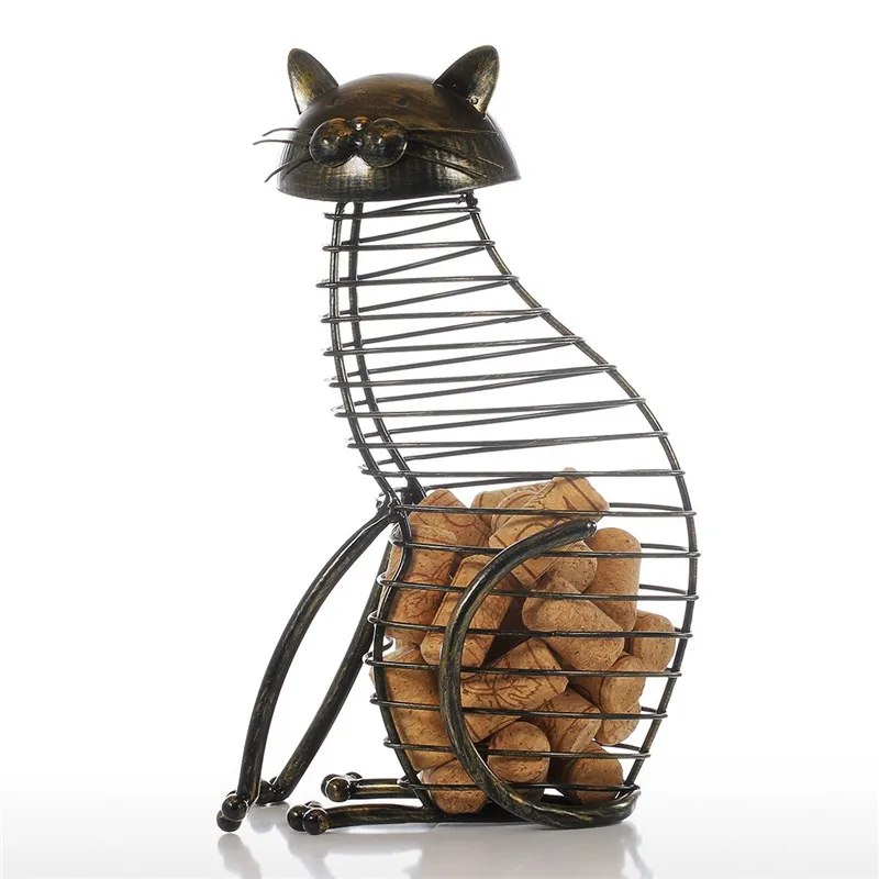 Metal Cat Figurines Wine Cork Container Modern Style Iron Craft Gift Artificial Animal Mini Home Decoration Accessories R472
Metal Cat Figurines Wine Cork Container Modern Style Iron Craft Gift Artificial Animal Mini Home Decoration Accessories R472