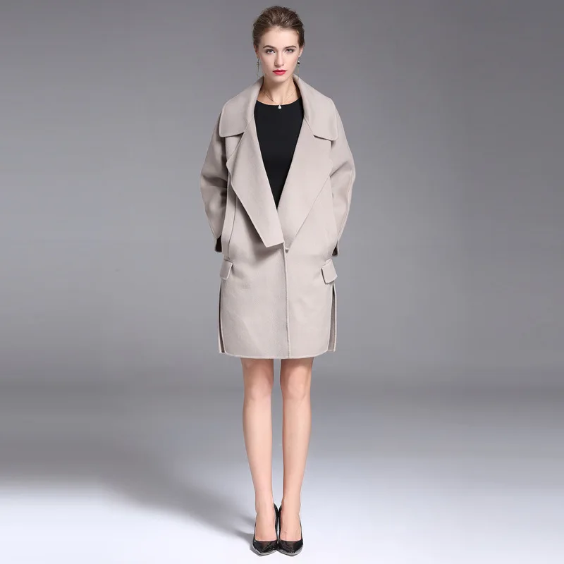 Autumn and winter women's fashion coat handmade high-end cashmere double-sided coats woman add velvet thicken wool coat 3001
Autumn and winter women's fashion coat handmade high-end cashmere double-sided coats woman add velvet thicken wool coat 3001