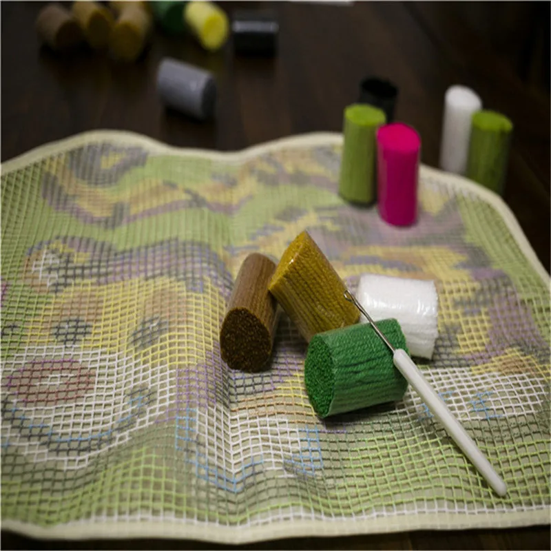 USA shipping Latch Hook Kit Rug Cushion Pillow Mat DIY Craft Rainbow Cross Stitch Needlework Crocheting Embroidery | Дом и сад