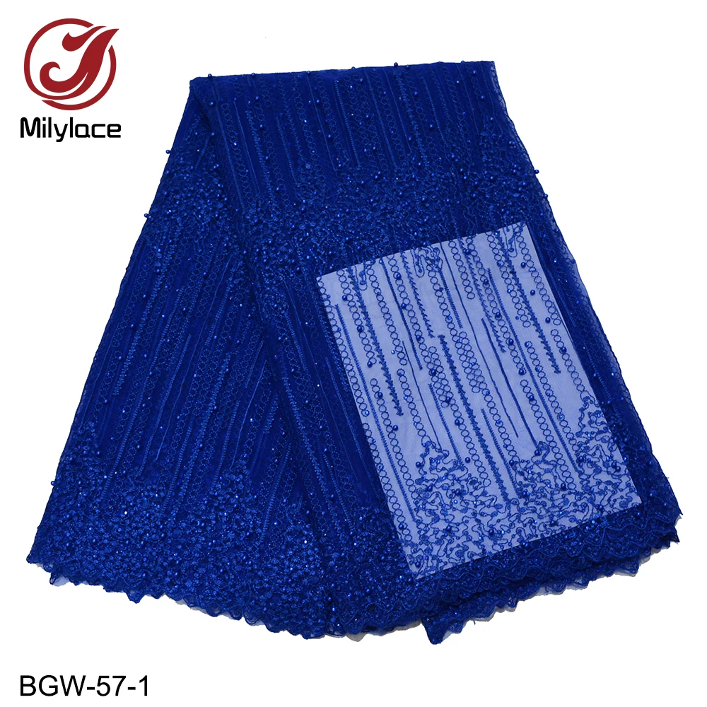 NEW 2019 Nigeria Lace 5 Yard Rhinestone Design Beaded Lace Fabric French Tulle Lace for Dress BGW-57
NEW 2019 Nigeria Lace 5 Yard Rhinestone Design Beaded Lace Fabric French Tulle Lace for Dress BGW-57