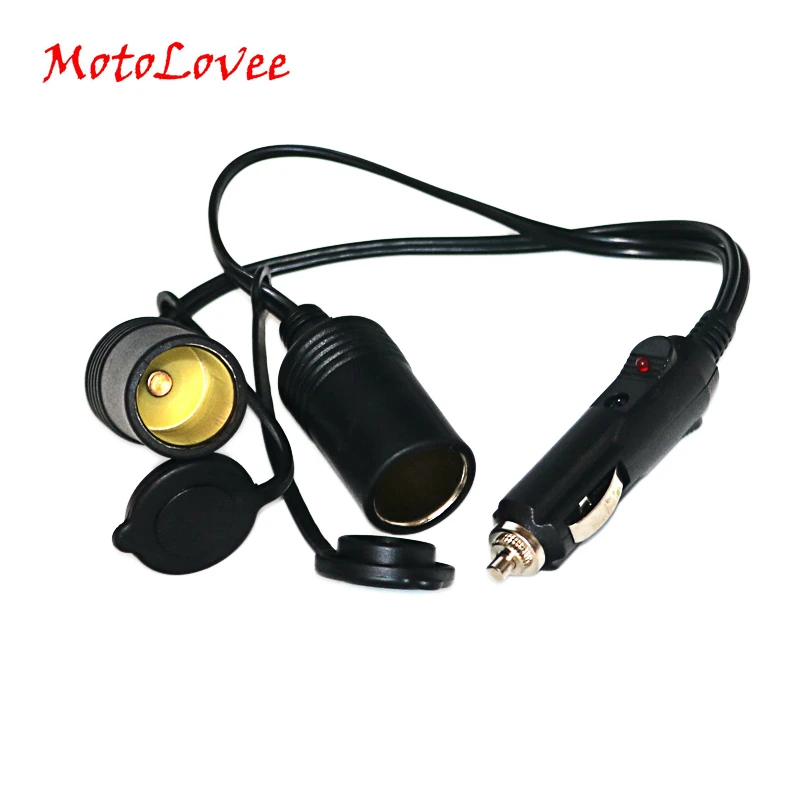 MotoLovee 12V Auto Cigarette Lighter Extension Cable Cord Adapter 0ne to Two Ways Double Female Power Socket
MotoLovee 12V Auto Cigarette Lighter Extension Cable Cord Adapter 0ne to Two Ways Double Female Power Socket