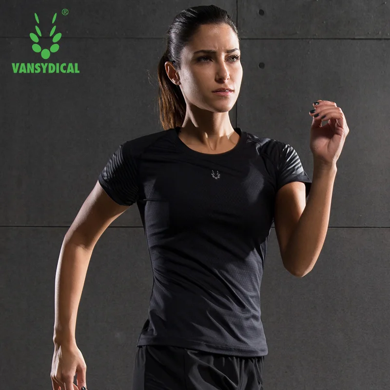 Компрессионные женские футболки для бега Колготки с коротким рукавом йоги