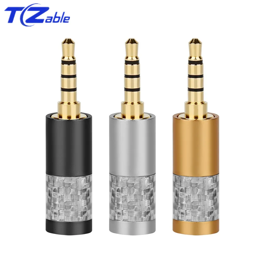 Audio Jack 3.5mm Connector 3/4 Pole Stereo Headset Carbon Fiber Gold Plated Hifi Plug Headphone Solder Mini 3.5 Male Adapter
Audio Jack 3.5mm Connector 3/4 Pole Stereo Headset Carbon Fiber Gold Plated Hifi Plug Headphone Solder Mini 3.5 Male Adapter