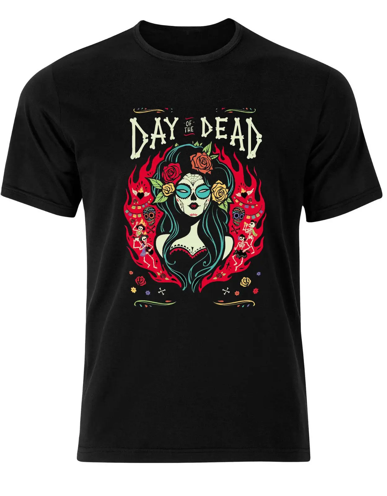 O-Neck Hipster Tshirts Awesome Mexican Day of The Dead Vibrant Mens Tee Shirt Top Print T Shirt Men
O-Neck Hipster Tshirts Awesome Mexican Day of The Dead Vibrant Mens Tee Shirt Top Print T Shirt Men