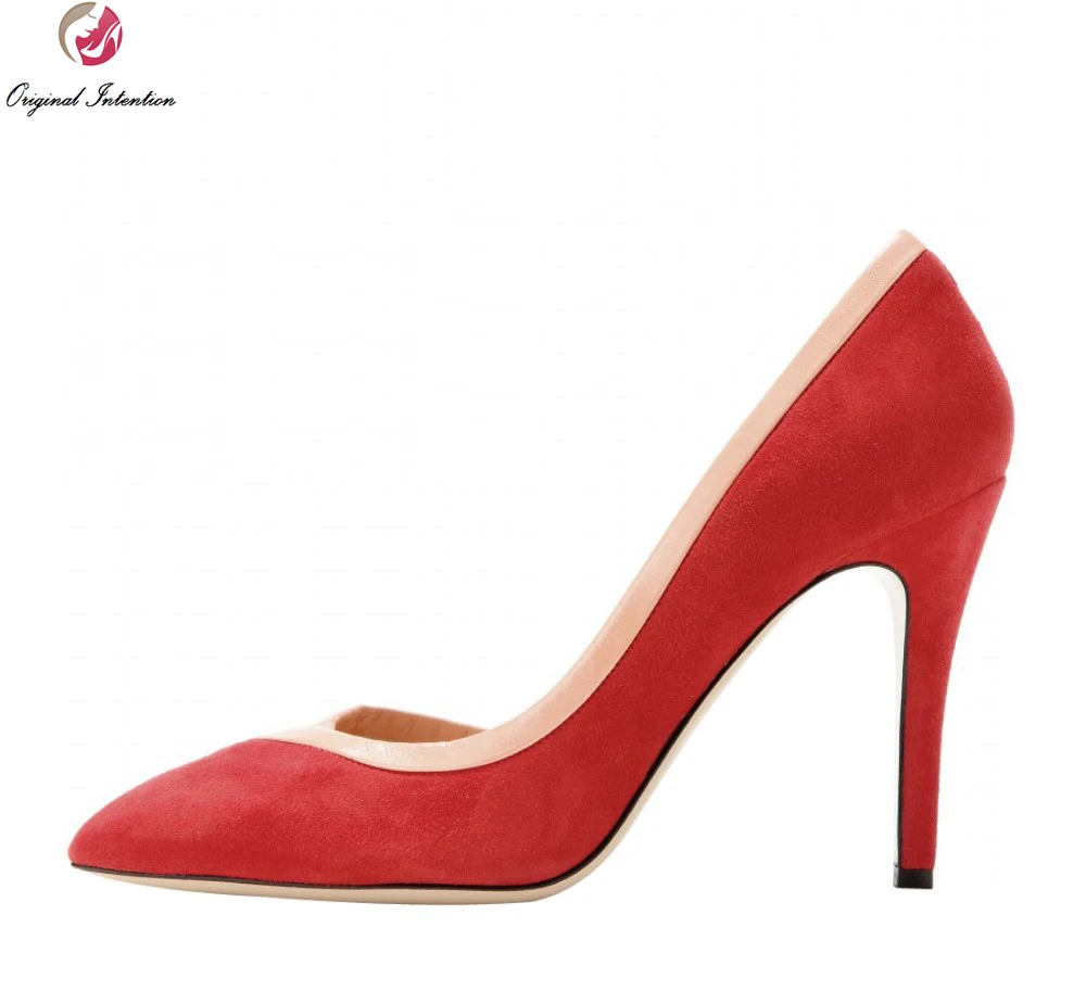 Original Intention New Design Women Pumps Elegant Flock Pointed Toe Thin Heels Pumps Red Stylish Shoes Woman Plus Size
Original Intention New Design Women Pumps Elegant Flock Pointed Toe Thin Heels Pumps Red Stylish Shoes Woman Plus Size
