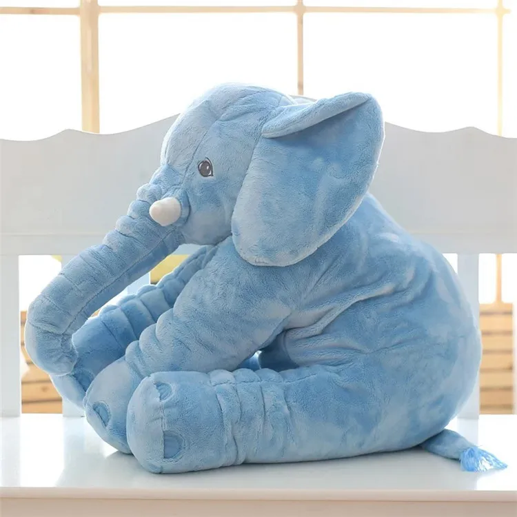 60cm Big Cartoon Plush Elephant Toy Kids Sleeping Appease Doll Soft Stuffed Elephant Pillow Baby Kids Birthday Gift