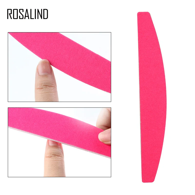 Пилка для ногтей ROSALIND 10 шт./компл. Профессиональная форма маникюра с 2 боками и