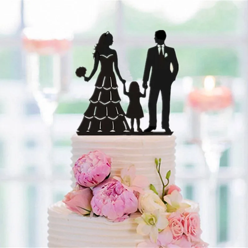 Family Bride Groom Child Girl Daughter Silhouette Wedding Cake Topper Decoration Wedding Decorations Supplies
Family Bride Groom Child Girl Daughter Silhouette Wedding Cake Topper Decoration Wedding Decorations Supplies