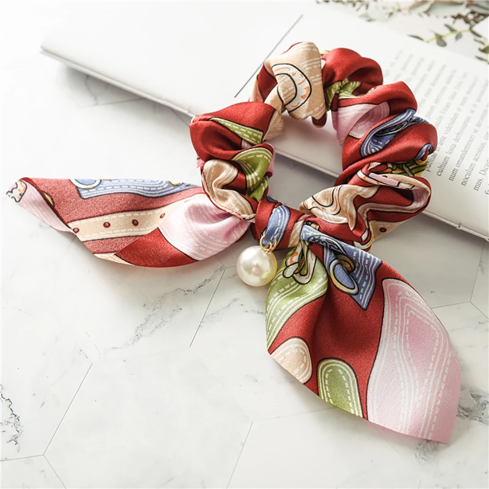 Bowknot Silk Hair Scrunchies Women Pearls Floral Hair Rope Ponytail Hair Bows Tie Girl Hair Accessories
Bowknot Silk Hair Scrunchies Women Pearls Floral Hair Rope Ponytail Hair Bows Tie Girl Hair Accessories