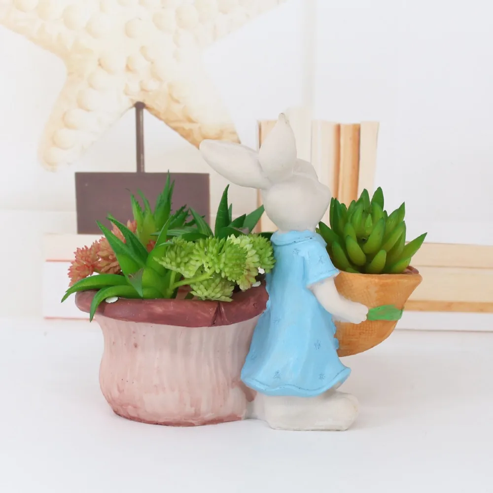 Brother Bunny Figurine and Miniature DIY Succulent Pot Plants Rabbit Family Bonsai Spriral Grass Living Room Accessories
Brother Bunny Figurine and Miniature DIY Succulent Pot Plants Rabbit Family Bonsai Spriral Grass Living Room Accessories