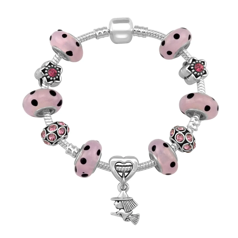 Handmade Lovely Witch Charms Bracelet For Women Pink Bracelets Gril Jewelry Fashion Dropshipping PA152
Handmade Lovely Witch Charms Bracelet For Women Pink Bracelets Gril Jewelry Fashion Dropshipping PA152