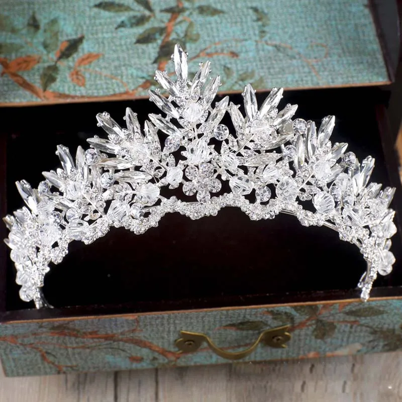 luxury Rhinestone Crystal crowns Beaded women Tiara bride wedding hair accessories
luxury Rhinestone Crystal crowns Beaded women Tiara bride wedding hair accessories