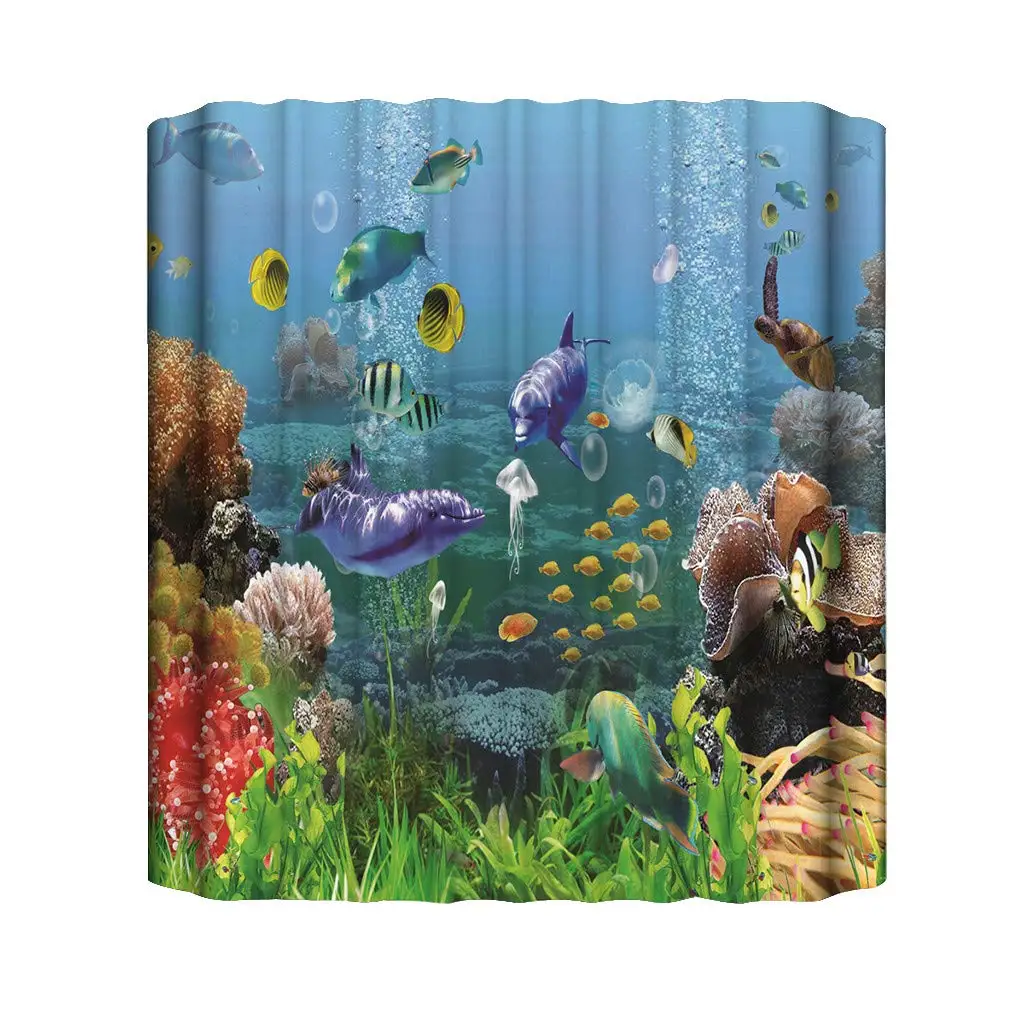 3D Printed Underwater World Polyester Waterproof Non Toxic, Eco-Friendly Shower Curtains With 12 Hooks (C)
3D Printed Underwater World Polyester Waterproof Non Toxic, Eco-Friendly Shower Curtains With 12 Hooks (C)