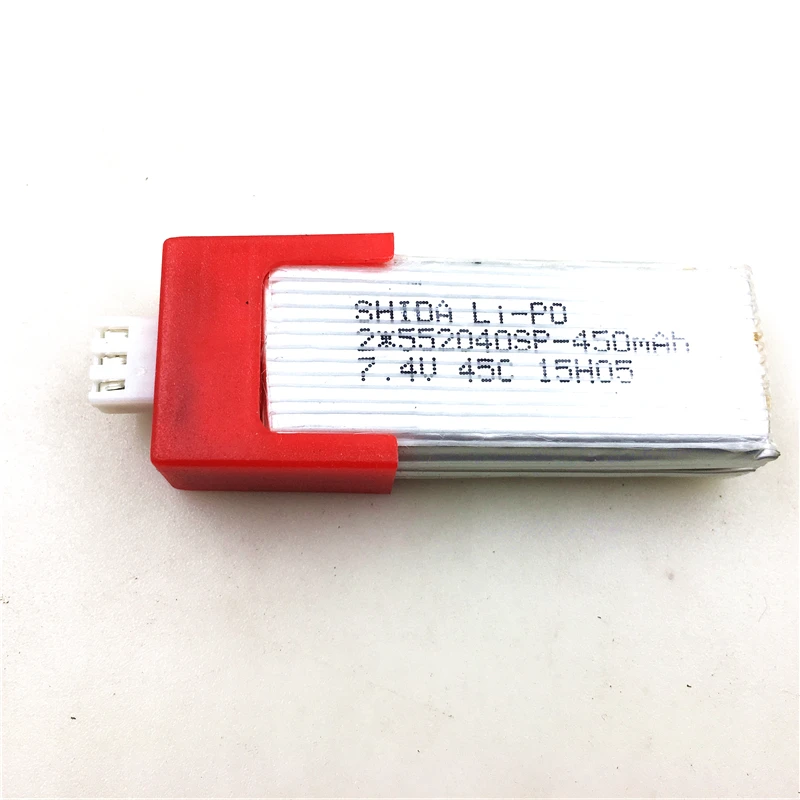 5PCS Аккумулятор для XK K120 Запчасти радиоуправляемого вертолета 7 4 V 450mAh 45C Lipo Battery