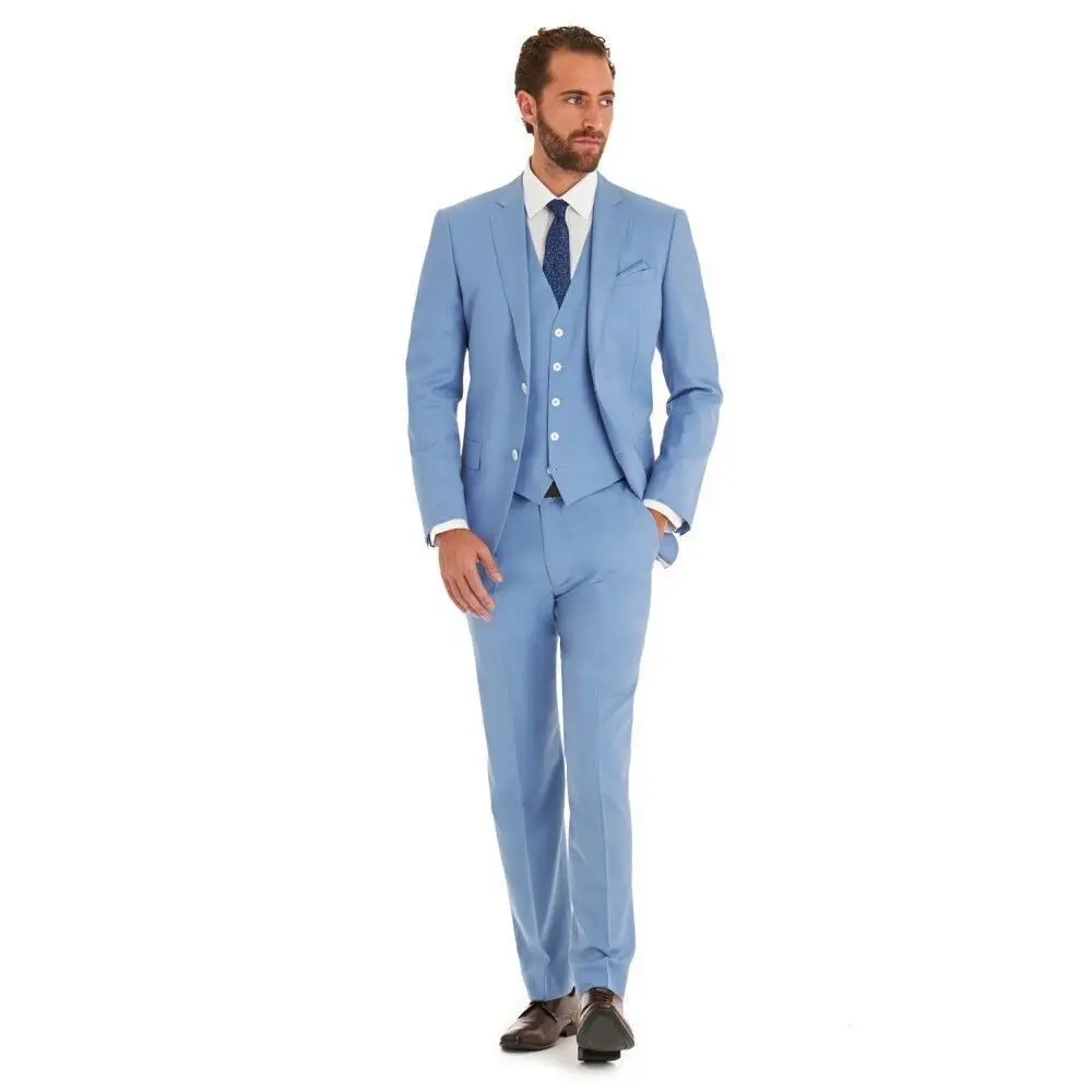 Blue Slim Fit Men Groom Suit Tuxedos Formal Groomsmen Wedding suits Custom Made C279
Blue Slim Fit Men Groom Suit Tuxedos Formal Groomsmen Wedding suits Custom Made C279