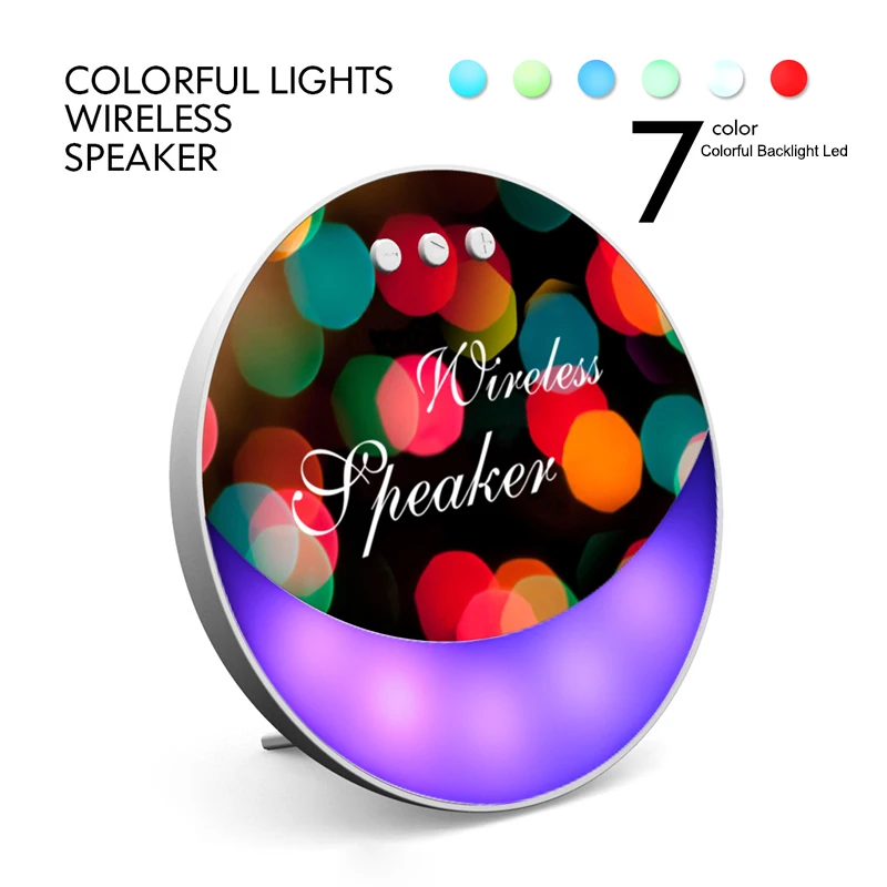 Bluetooth Speaker Portable Bluetooth Wireless Player 7 Color Colorful Backlight Led With MIC Support TF Card For Smartphone
Bluetooth Speaker Portable Bluetooth Wireless Player 7 Color Colorful Backlight Led With MIC Support TF Card For Smartphone