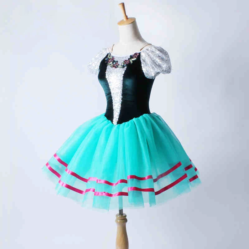 Girls Ballet Dancing Skirt Sky Blue Children Adult Tutu Custom Made Short Sleeve Swan Lake Stage Competition Ballet Dress
Girls Ballet Dancing Skirt Sky Blue Children Adult Tutu Custom Made Short Sleeve Swan Lake Stage Competition Ballet Dress
