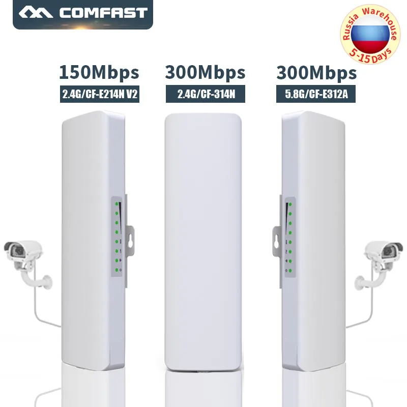 Наружная точка доступа Беспроводной мост 2,4G & 5G 150/300 Мбит/с на большие расстояния 14Dbi антенна Wi-Fi усилитель Точка доступа Беспроводной AP Точк...
Наружная точка доступа Беспроводной мост 2,4G & 5G 150/300 Мбит/с на большие расстояния 14Dbi антенна Wi-Fi усилитель Точка доступа Беспроводной AP Точк...