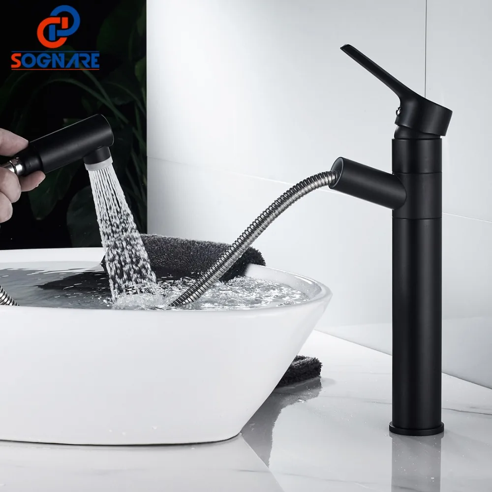 Pull Out Faucet Mixer Tap Hot Cold Water Tap for Bathroom Sink Faucet Balck Water Crane 360 Rotate Swivel Faucet Nozzle Torneira
Pull Out Faucet Mixer Tap Hot Cold Water Tap for Bathroom Sink Faucet Balck Water Crane 360 Rotate Swivel Faucet Nozzle Torneira