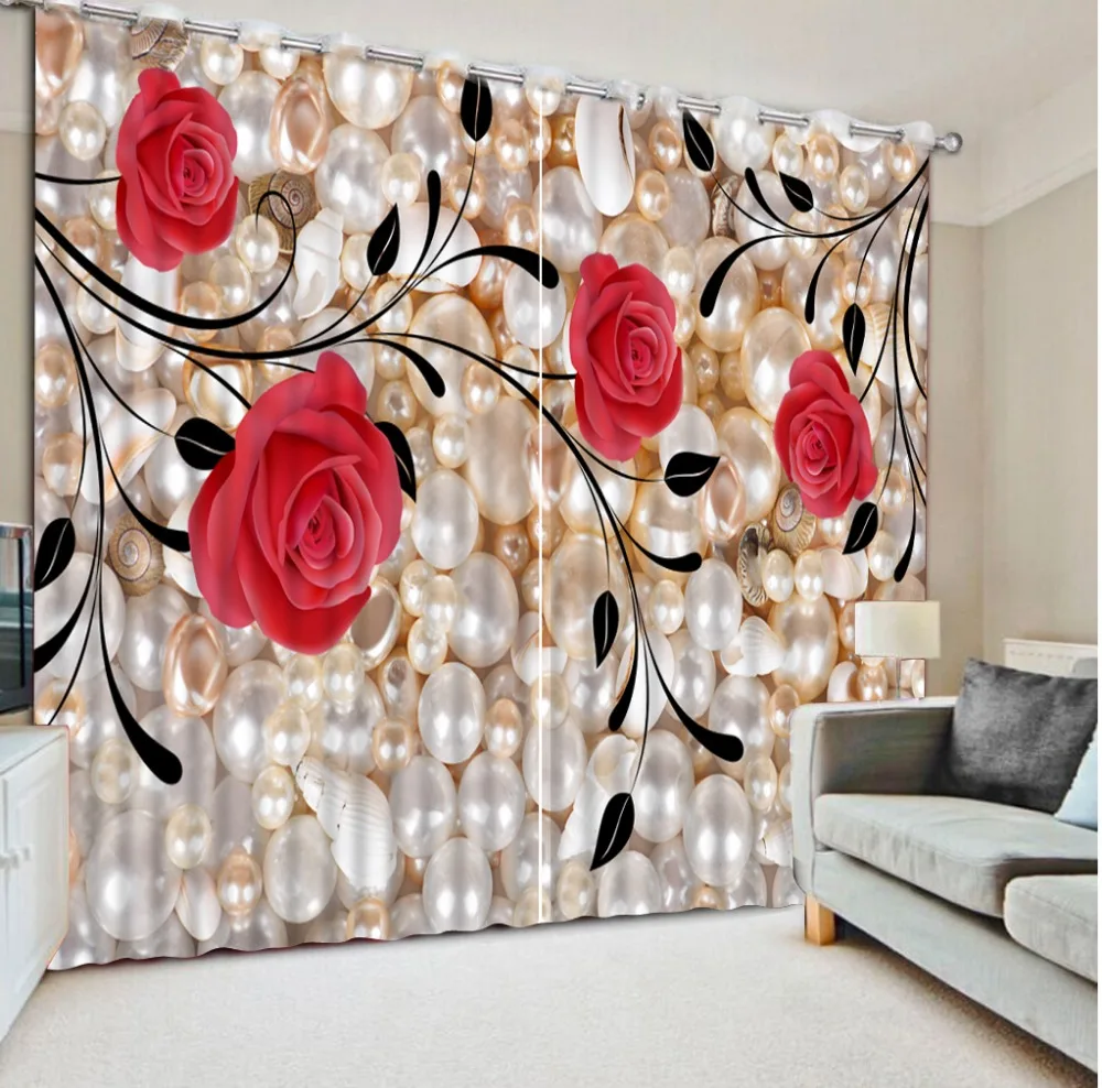 home bedroom decoration custom curtains Pearl roses fashion home decor modern living room curtains
home bedroom decoration custom curtains Pearl roses fashion home decor modern living room curtains