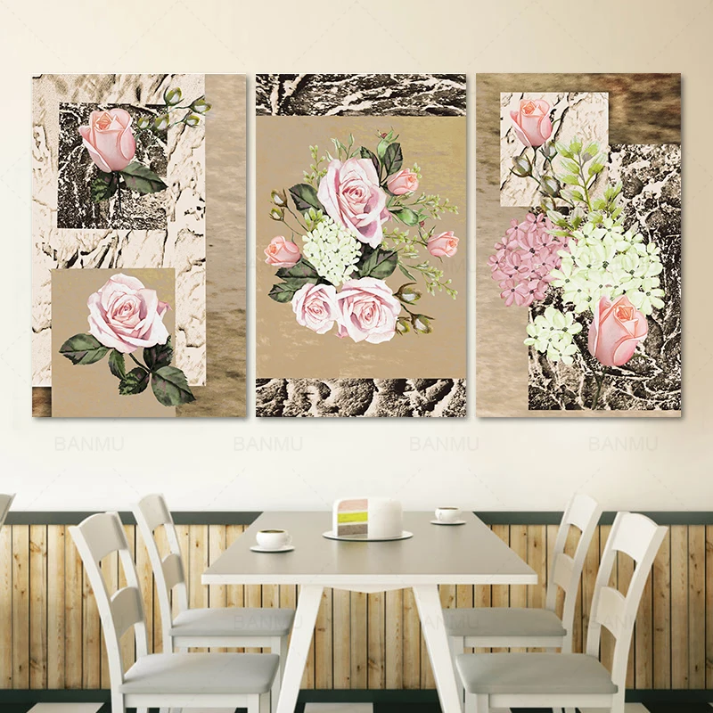 3 pieces Wall art canvas painting abstract flowers pictures for living room home decoration HD posters prints no frame
3 pieces Wall art canvas painting abstract flowers pictures for living room home decoration HD posters prints no frame