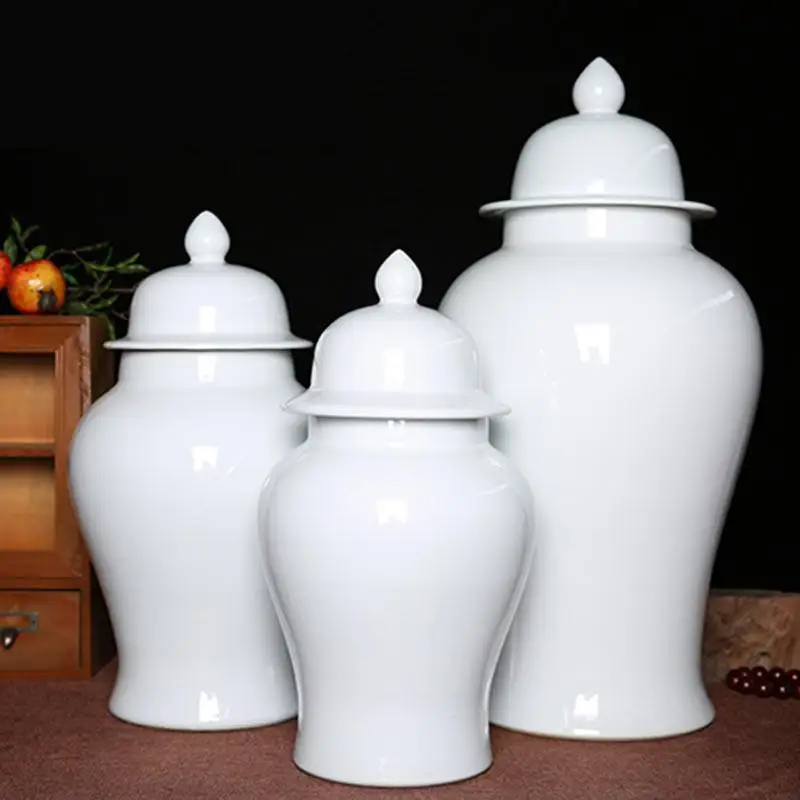 Jingdezhen Ceramics temple jar Chinese White Porcelain Pot Small Vase Home Ginger jar Living Room Decor porcelain jar vase
Jingdezhen Ceramics temple jar Chinese White Porcelain Pot Small Vase Home Ginger jar Living Room Decor porcelain jar vase