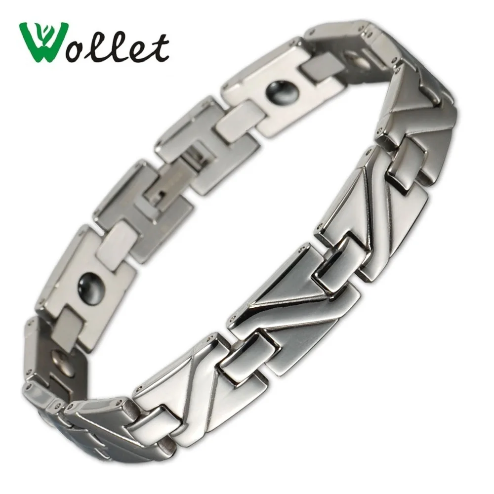 Wollet Jewelry Silver Color Magnetic Stainless Steel Bracelet for Men Germanium Hematite Health Care Healing Energy 2019
Wollet Jewelry Silver Color Magnetic Stainless Steel Bracelet for Men Germanium Hematite Health Care Healing Energy 2019