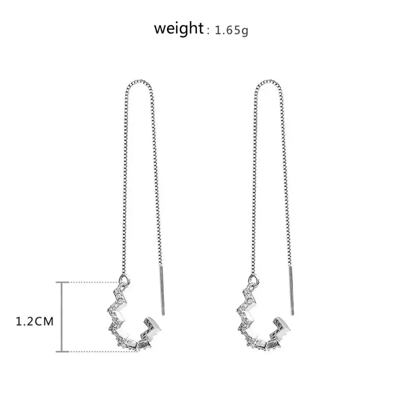 2019 NEW 1 Pair S925 Plated Wave Cuff Chain Earrings Wrap Tassel Threader Earrings Women
2019 NEW 1 Pair S925 Plated Wave Cuff Chain Earrings Wrap Tassel Threader Earrings Women
