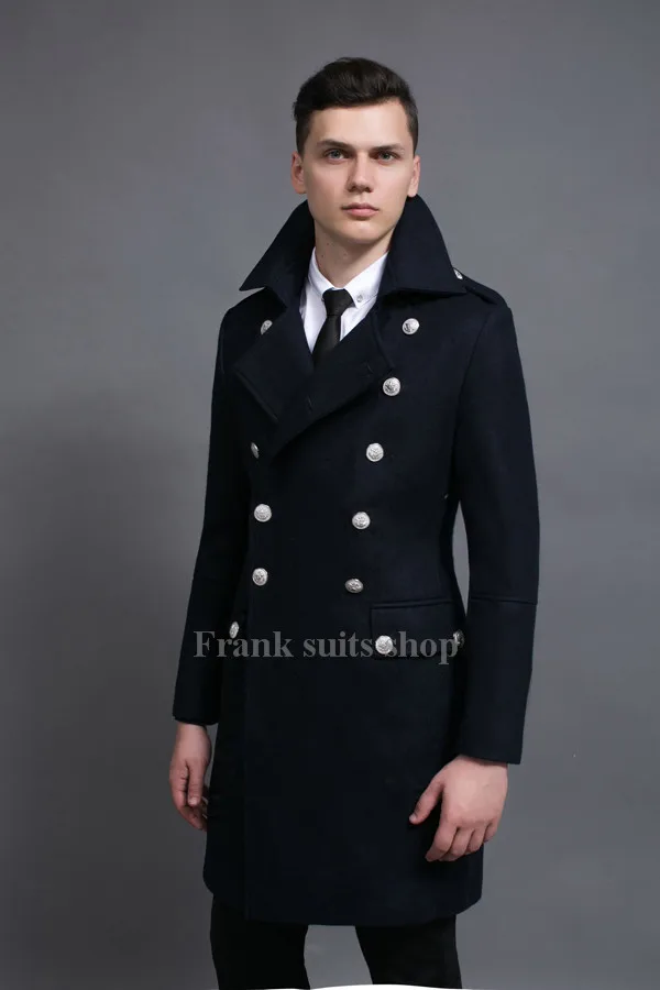 Custom made 2017 New arrival Navy male slim double breasted winter woolen coat high quality large Overcoat
Custom made 2017 New arrival Navy male slim double breasted winter woolen coat high quality large Overcoat