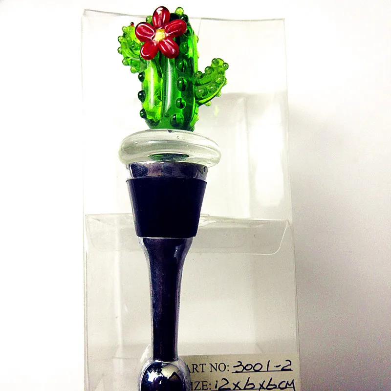 Custom Wholesale Novelty Murano Glass Green cactus Shaped Wine Bottle Stopper for Holiday Valentine's day Birthday Wedding Gifts
Custom Wholesale Novelty Murano Glass Green cactus Shaped Wine Bottle Stopper for Holiday Valentine's day Birthday Wedding Gifts