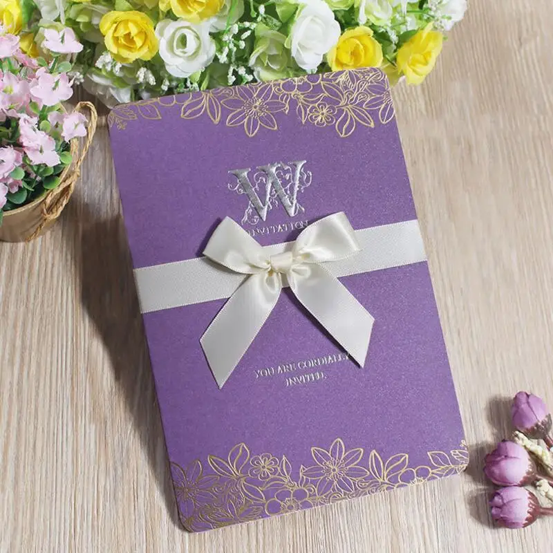 20pcs/lot Design Flower Pattern Ribbon Bow Wedding Invitations Elegant Llarge Paper Cards Wedding Decoration Supply
20pcs/lot Design Flower Pattern Ribbon Bow Wedding Invitations Elegant Llarge Paper Cards Wedding Decoration Supply