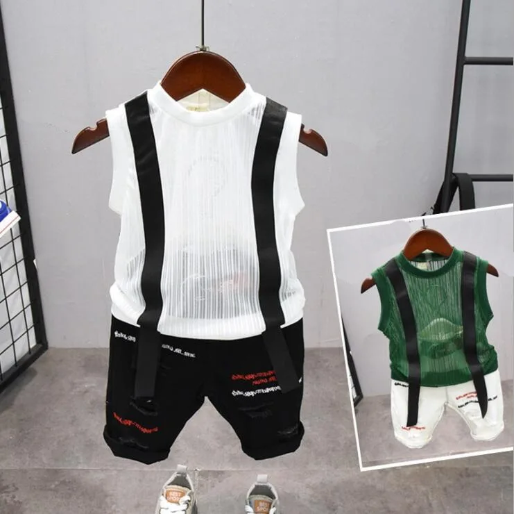 Summer Cute 2PCS Kids Baby Boys Sleeveless T-shirt Top Shorts Pants Set Clothes Children Clothing Sets 2-7years
Summer Cute 2PCS Kids Baby Boys Sleeveless T-shirt Top Shorts Pants Set Clothes Children Clothing Sets 2-7years