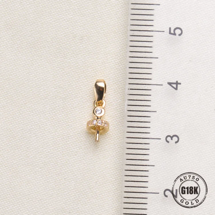 Luxury genuine G18K Gold Accessories Fashion Pearl Pendant Settings Findings Pendant Mountings Women Accessories Female Jewwelry
Luxury genuine G18K Gold Accessories Fashion Pearl Pendant Settings Findings Pendant Mountings Women Accessories Female Jewwelry
