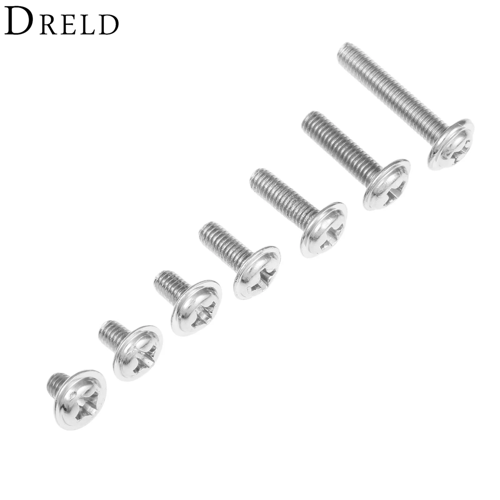 Винты из углеродистой стали DRELD 50 шт./лот M3 с круглой головкой и шайбой M3 * 4/5/6/8/10/12/16 мм, серебристые крепежные винты
Винты из углеродистой стали DRELD 50 шт./лот M3 с круглой головкой и шайбой M3 * 4/5/6/8/10/12/16 мм, серебристые крепежные винты