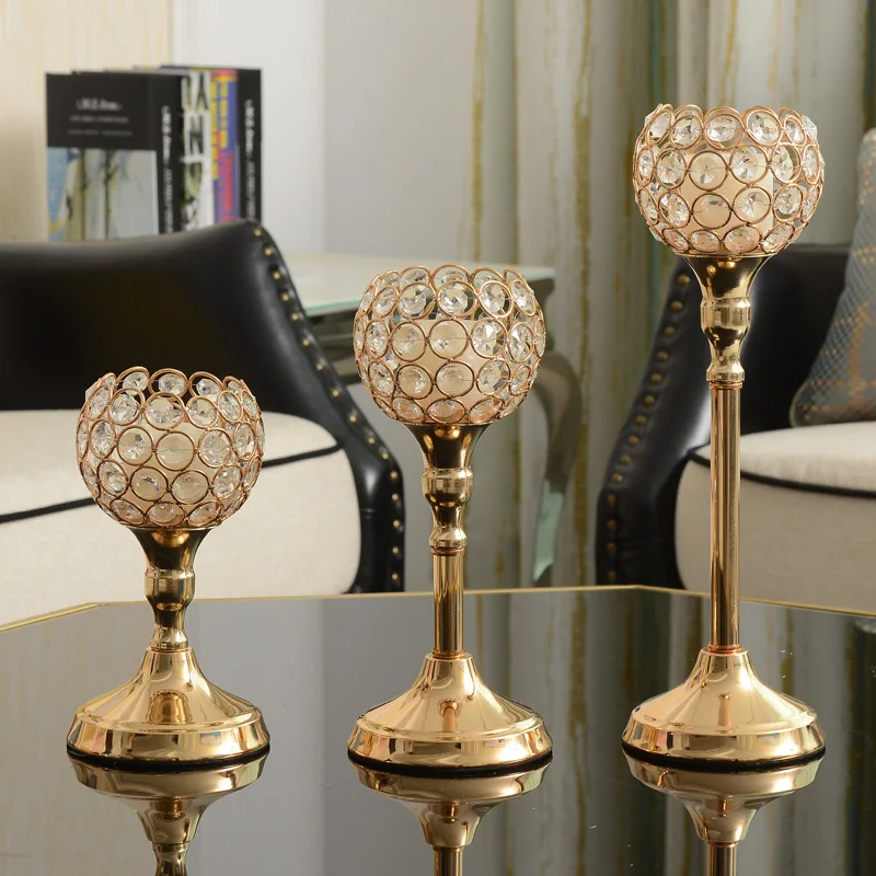 Gold Crystal Candlestick Nordic Home Dining Table Ornament Creative Iron Crystal Candle Holder Wedding Centerpieces for Tables
Gold Crystal Candlestick Nordic Home Dining Table Ornament Creative Iron Crystal Candle Holder Wedding Centerpieces for Tables