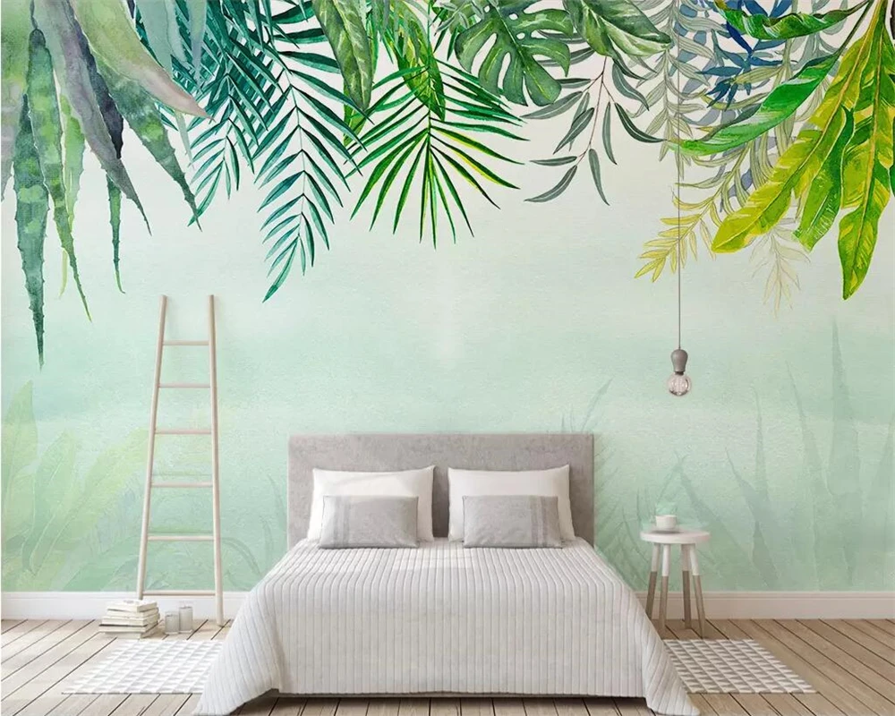 beibehang Wallpaper custom 3D Nordic minimalist small fresh green leaves watercolor style cactus photo bedroom living room wall
beibehang Wallpaper custom 3D Nordic minimalist small fresh green leaves watercolor style cactus photo bedroom living room wall