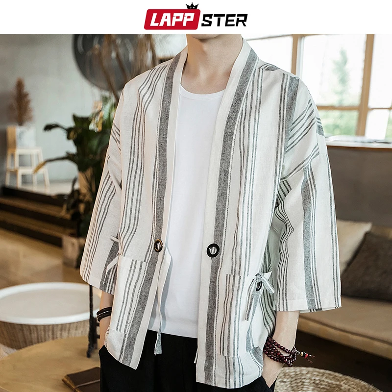 LAPPSTER Summer Stripe Patchwork Kimono Jacket 2022 Streetwear Wind Breaker Ribbons Cardigan Cotton Linen Jacket Open Stitch 5XL
LAPPSTER Summer Stripe Patchwork Kimono Jacket 2022 Streetwear Wind Breaker Ribbons Cardigan Cotton Linen Jacket Open Stitch 5XL
